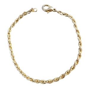 Gold Tone Rope Chain Bracelet